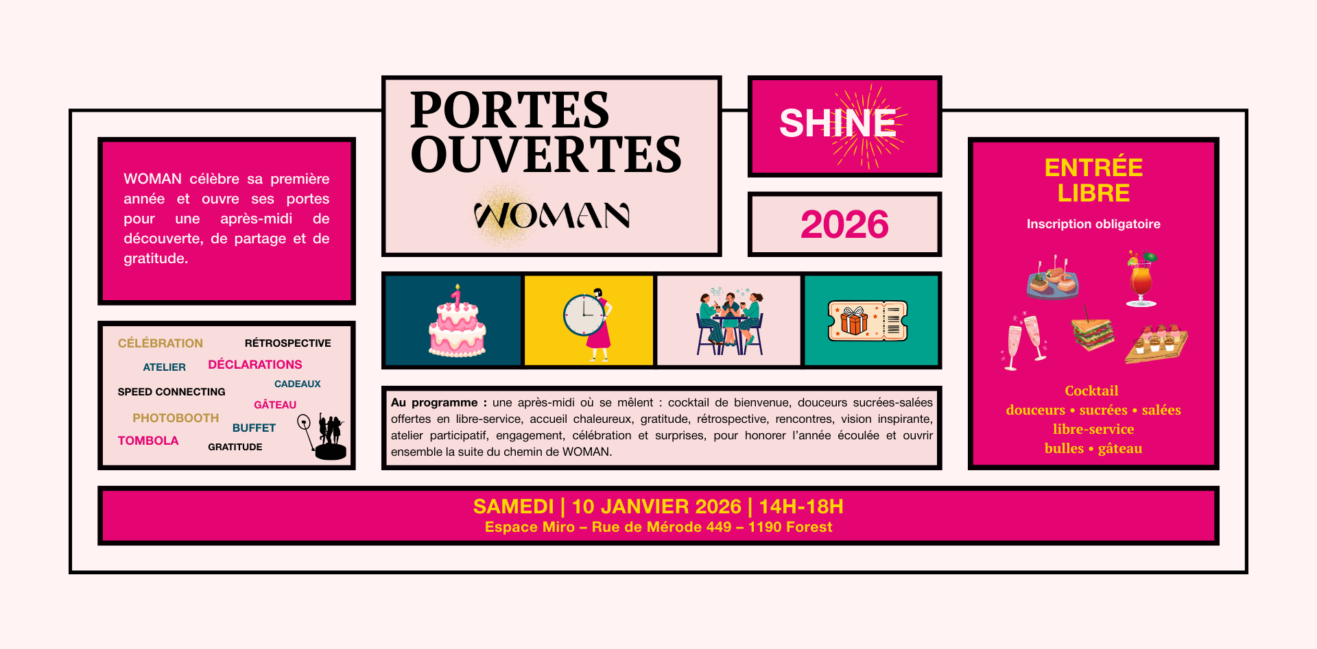 ✨ SHINE 2026 – PORTES OUVERTES WOMAN ASBL